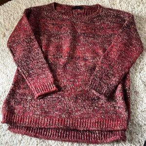 Sanctuary S Pullover Sweater Mixed Knit Red